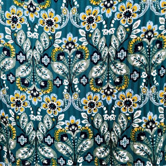 Max Studio Floral Long Sleeve Blouse Green Size Small EUC - Picture 3 of 13